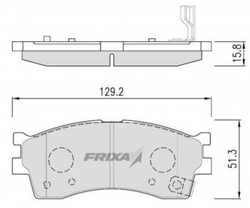 839 р. Колодки тормозные передние (4шт.) HANKOOK FRIXA  KIA Clarus (K9A,  GC), Rio (1 DC,  2 JB,  3 QB,  4 FB,  4 YB), Spectra  с доставкой в г. Санкт‑Петербург. Увеличить фотографию 3