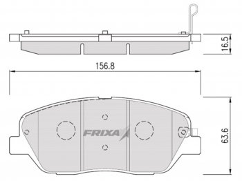 1 169 р. Колодки тормозные передние (4шт.) HANKOOK FRIXA  KIA Mohave ( HM,  HM2) (2008-2022) дорестайлинг, рестайлинг  с доставкой в г. Санкт‑Петербург. Увеличить фотографию 1