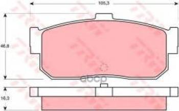 Колодки тормозные задние (4шт.) TRW Nissan Almera N15 хэтчбэк 5 дв. дорестайлинг (1995-1998)