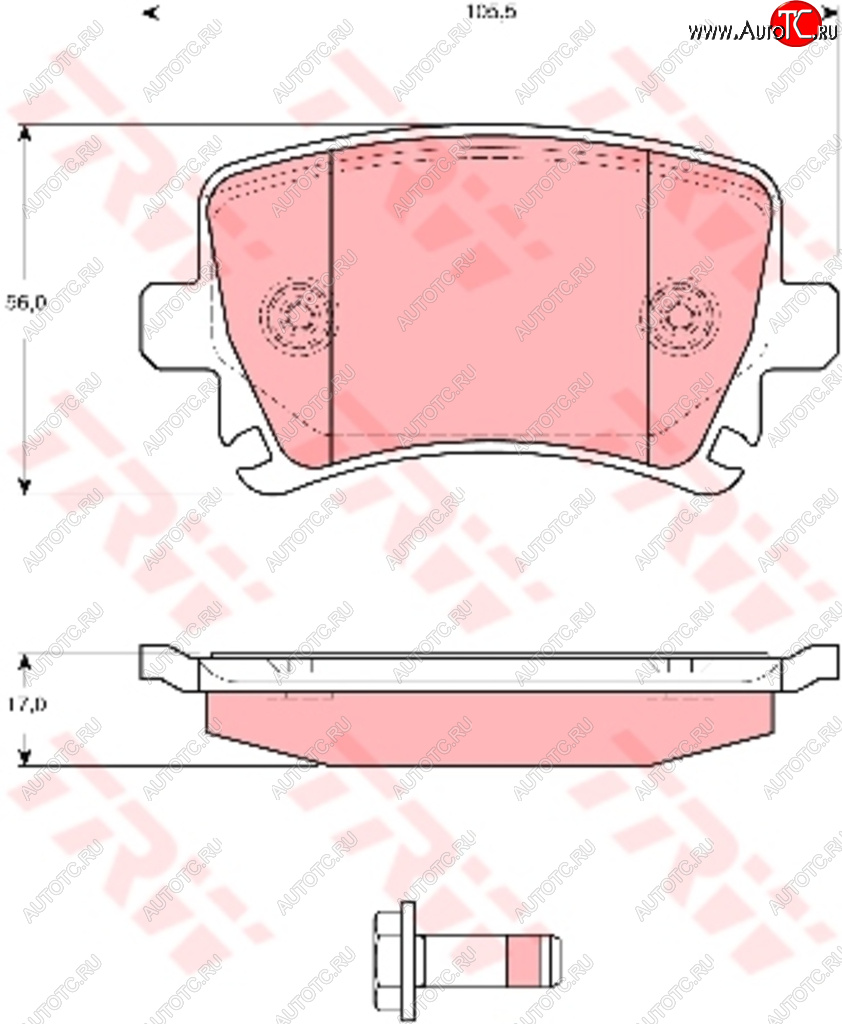 3 299 р. Колодки тормозные передние (4шт.) TRW Audi A6 C4 универсал (1994-1997)  с доставкой в г. Санкт‑Петербург