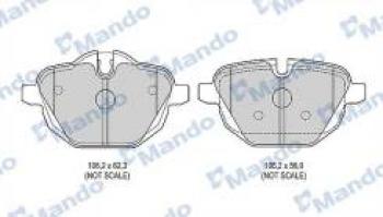 1 499 р. Колодки тормозные задние (4шт.) MANDO BMW 5 серия F10 рестайлинг, седан (2013-2017)  с доставкой в г. Санкт‑Петербург. Увеличить фотографию 1