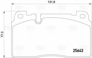 4 099 р. Колодки тормозные передние (4шт.) TRIALLI Audi A7 4G лифтбэк рестайлинг (2014-2018)  с доставкой в г. Санкт‑Петербург. Увеличить фотографию 5