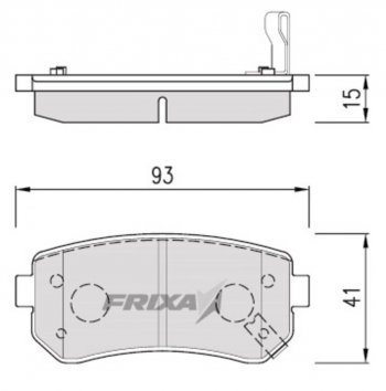 5 299 р. Колодки тормозные задние (4шт.) HANKOOK FRIXA KIA Rio 2 JB дорестайлинг седан (2005-2009)  с доставкой в г. Санкт‑Петербург. Увеличить фотографию 1