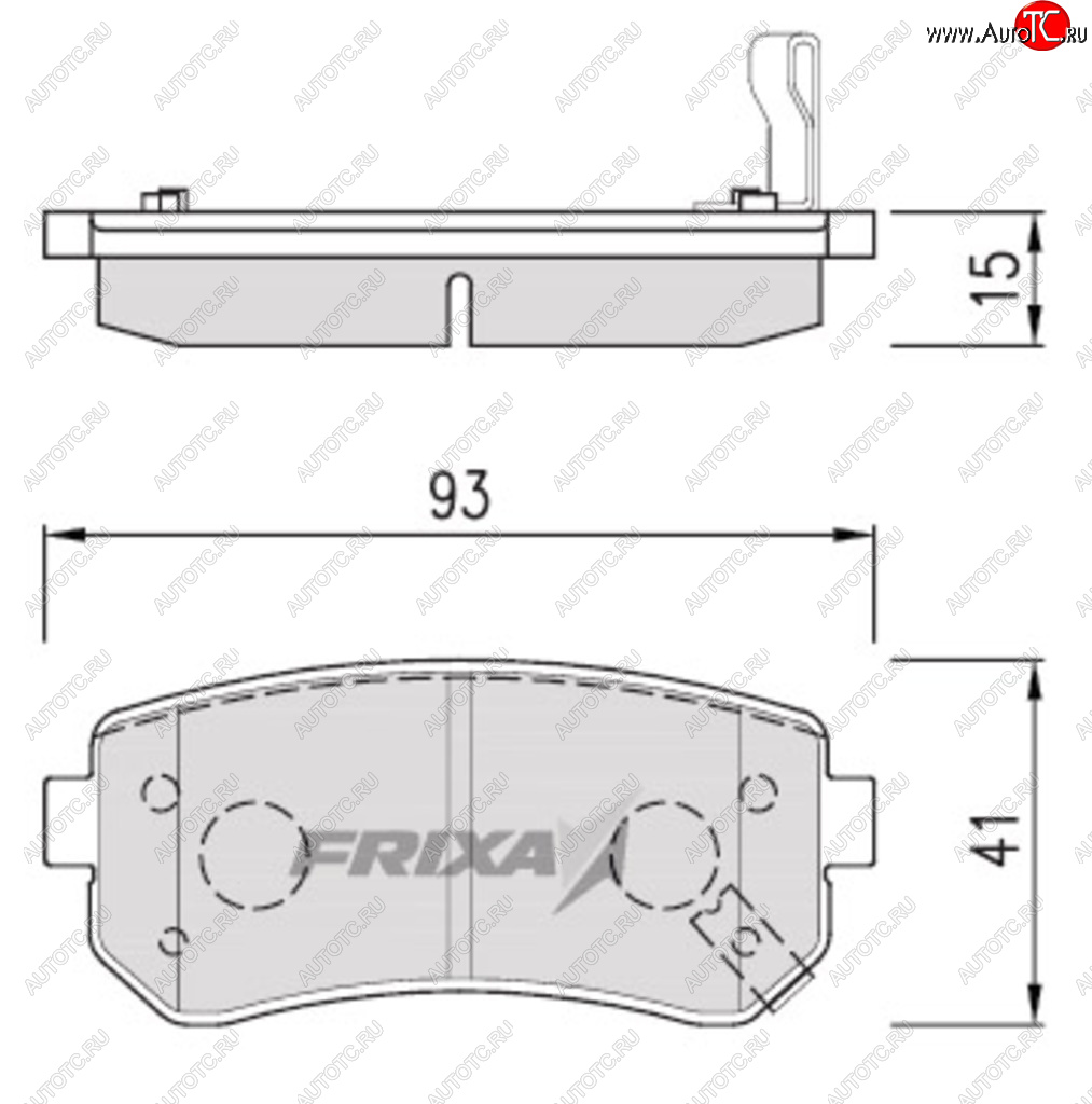 5 299 р. Колодки тормозные задние (4шт.) HANKOOK FRIXA KIA Rio 3 QB дорестайлингхэтчбек5дв. (2011-2015)  с доставкой в г. Санкт‑Петербург