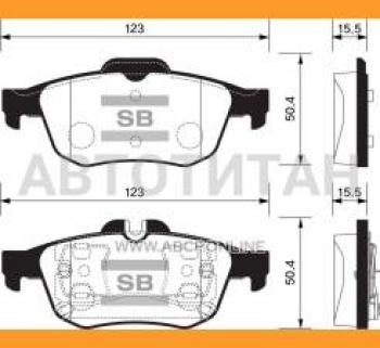 Колодки тормозные задние (4шт.) SANGSIN Nissan Primera 3 седан P12 (2001-2008)