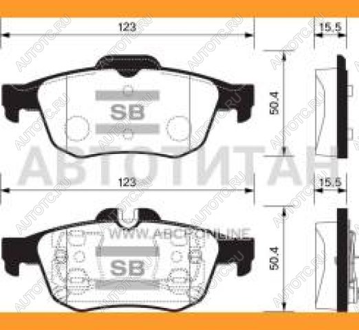 1 639 р. Колодки тормозные задние (4шт.) SANGSIN Nissan Primera 3 универсал P12 (2002-2008)  с доставкой в г. Санкт‑Петербург