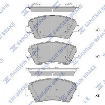 Колодки тормозные передние R15 (4шт.) SANGSIN KIA Ceed 3 CD универсал (2018-2024)