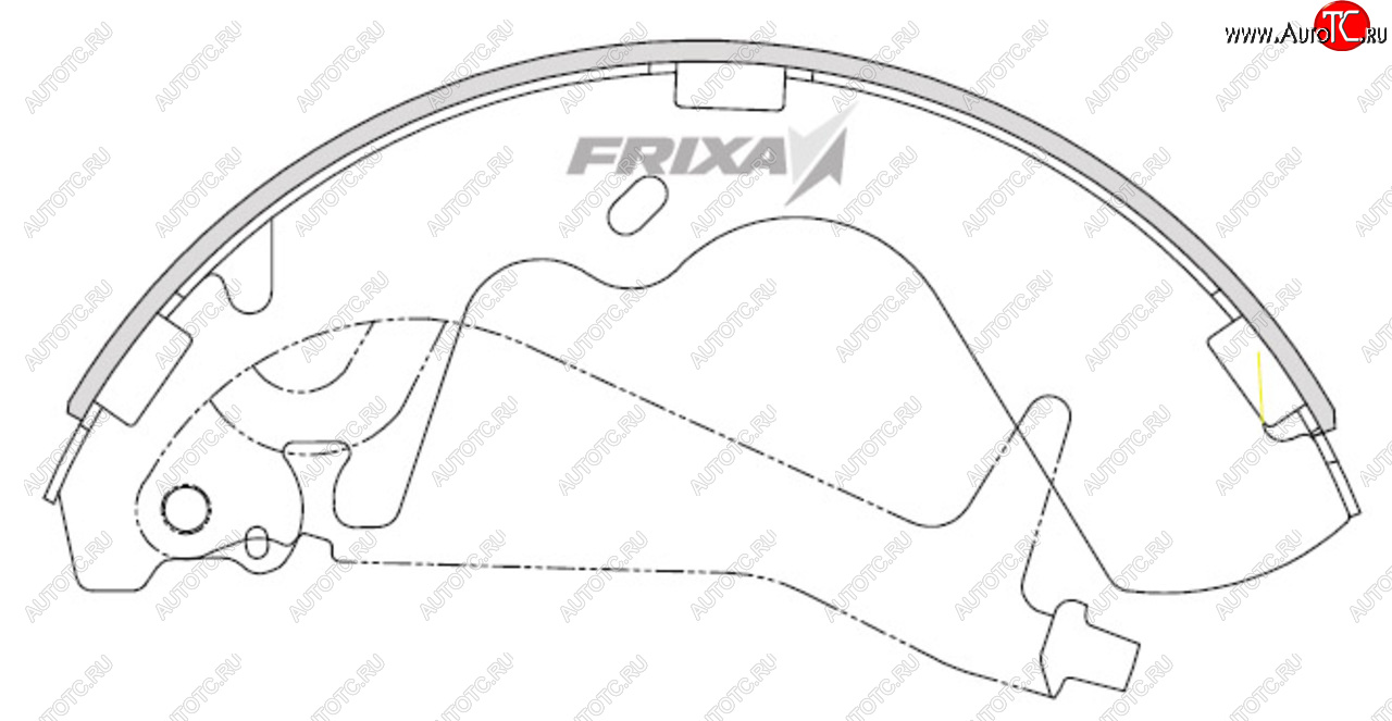 1 679 р. Колодки тормозные передние барабанные (4шт.) HANKOOK FRIXA Hyundai Starex/H1 A1 рестайлинг (2004-2007)  с доставкой в г. Санкт‑Петербург