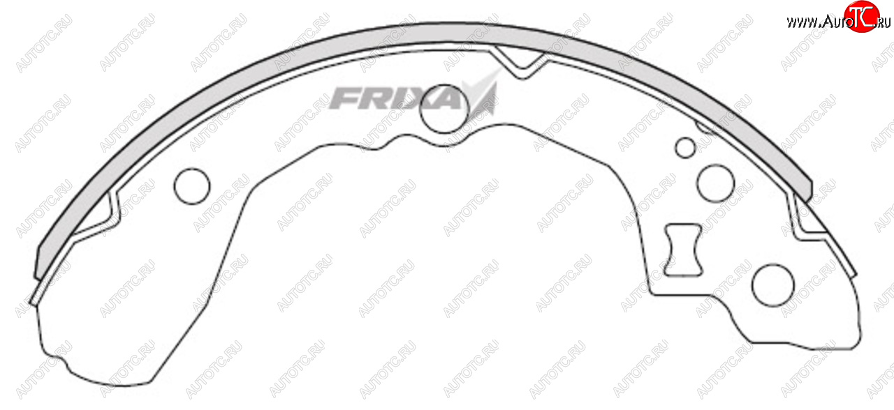 859 р. Колодки тормозные задние барабанные (4шт.) HANKOOK FRIXA KIA Rio 3 QB дорестайлингхэтчбек5дв. (2011-2015)  с доставкой в г. Санкт‑Петербург