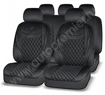 Универсальные чехлы сидений (майка, 11 предм., велюр)Elegant PREMIER   (черные)
