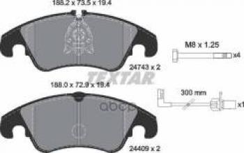 Колодки тормозные передние (4шт.) TEXTAR Audi A4 B6 седан (2000-2006)