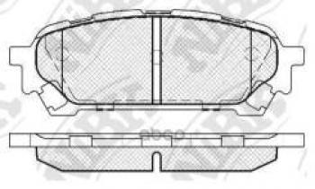 Колодки тормозные задние (4шт.) NIBK Subaru Forester SG дорестайлинг (2002-2005)