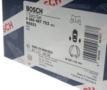 2 749 р. Колодки тормозные задние барабанны (4шт.) BOSCH Opel Corsa D   дорестайлинг, хэтчбэк 5 дв. (2006-2010)  с доставкой в г. Санкт‑Петербург. Увеличить фотографию 4