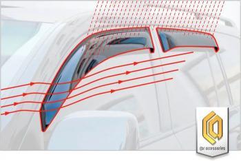 2 199 р. Дефлектора окон CA-Plastic  Geely Monjaro (2022-2024) (серия Comfort серебро)  с доставкой в г. Санкт‑Петербург. Увеличить фотографию 2