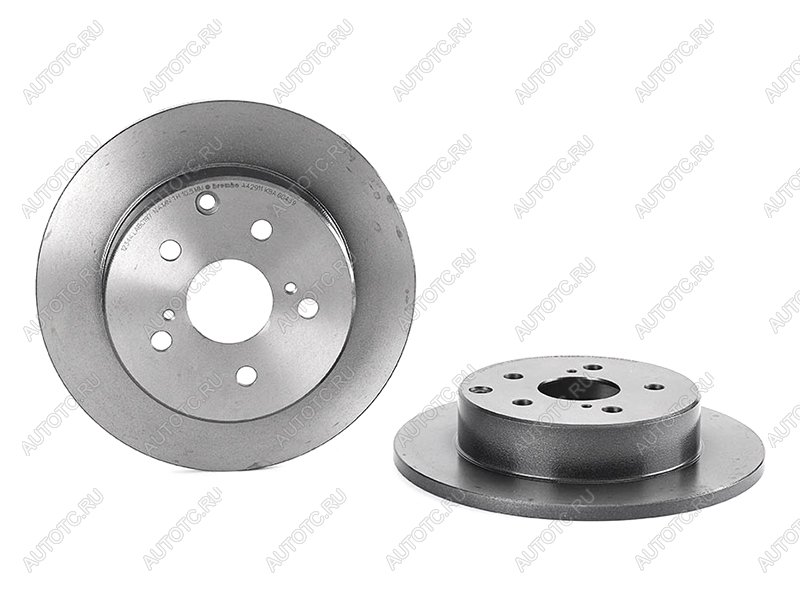 4 299 р. Диск тормозной задний Ø290 BREMBO  Lexus HS250h  F10 (2009-2013), Toyota Harrier  XU60 (2013-2020), Toyota RAV4 ( XA30,  XA40) (2003-2019)  с доставкой в г. Санкт‑Петербург