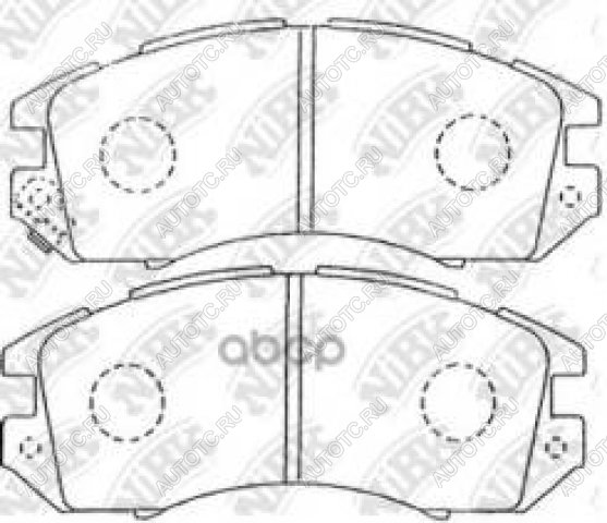 1 899 р. Колодки тормозные задние (4шт.) NIBK Subaru Impreza GC седан (1992-2000)  с доставкой в г. Санкт‑Петербург