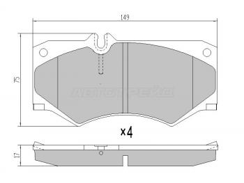 3 799 р. Колодки тормозные перед BREMBO  Mercedes-Benz G class ( W460,  W463) (1979-2002) 3 дв, 5 дв, 5 дв. дорестайлинг, 5 дв. 1-ый рестайлинг, 5 дв. 2-ой рестайлинг  с доставкой в г. Санкт‑Петербург. Увеличить фотографию 1