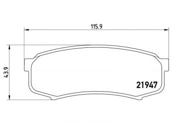 2 499 р. Колодки тормозные задние BAIKOR  Toyota Land Cruiser ( 80,  78,  90,  J105) - Land Cruiser Prado ( J120,  J150)  с доставкой в г. Санкт‑Петербург. Увеличить фотографию 1