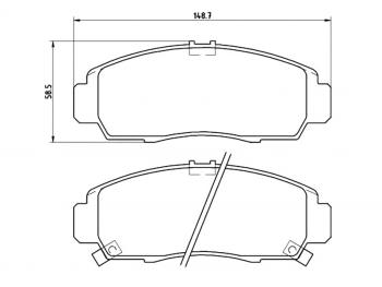 3 499 р. Колодки тормозные перед BREMBO  Honda Accord  CU (2008-2013) седан дорестайлинг, седан рестайлинг  с доставкой в г. Санкт‑Петербург. Увеличить фотографию 1