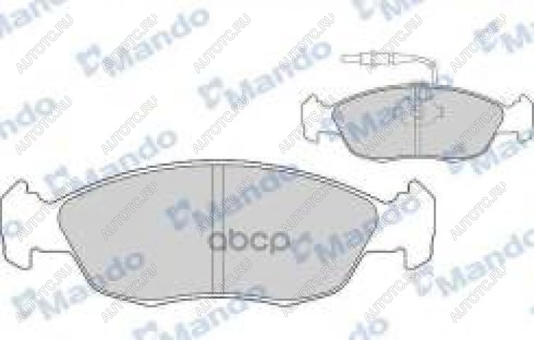 1 769 р. Колодки тормозные передние (4шт.) MANDO Peugeot 106 (1991-2003)  с доставкой в г. Санкт‑Петербург