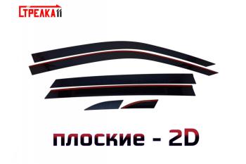 Дефлекторы окон 2D Стрелка11 Volkswagen (Волксваген) Teramont (Терамонт)  CA1 (2016-2020) CA1 дорестайлинг