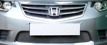 Защитная сетка в бампер (низ, ячейка 3х7 мм) Alfeco Стандарт Honda (Хонда) Accord (Аккорд)  CR (2013-2016) CR седан дорестайлинг