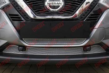 3 899 р. Защита радиатора (низ 2 части) Стрелка11 Стандарт Nissan Qashqai 2 J11 рестайлинг (2017-2022) (черная)  с доставкой в г. Санкт‑Петербург. Увеличить фотографию 2