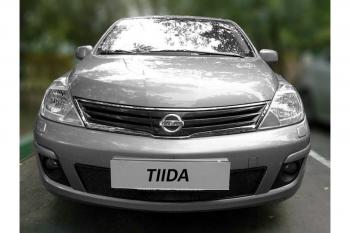 Защита радиатора Стрелка11 Стандарт Nissan Tiida 1 хэтчбек C11 рестайлинг (2010-2014)