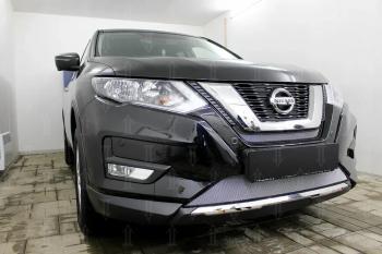 3 499 р. Защита радиатора (низ) Стрелка11 Стандарт  Nissan X-trail  3 T32 (2017-2022) рестайлинг (хром)  с доставкой в г. Санкт‑Петербург. Увеличить фотографию 2