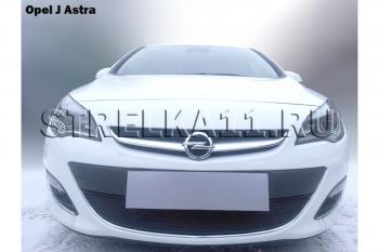 3 099 р. Защита радиатора Стрелка11 Стандарт  Opel Astra  J (2012-2017) седан рестайлинг, универсал рестайлинг, хэтчбек 5 дв.  рестайлинг (черная)  с доставкой в г. Санкт‑Петербург. Увеличить фотографию 2