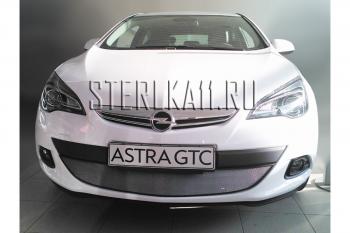 3 279 р. Защита радиатора Стрелка11 Стандарт  Opel Astra  J GTC (2011-2018) (хром)  с доставкой в г. Санкт‑Петербург. Увеличить фотографию 2