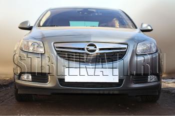 3 399 р. Защита радиатора Стрелка11 Стандарт  Opel Insignia ( A,  А) (2008-2013) дорестайлинг седан, дорестайлинг универсал, дорестайлинг, хэтчбэк (черная)  с доставкой в г. Санкт‑Петербург. Увеличить фотографию 2