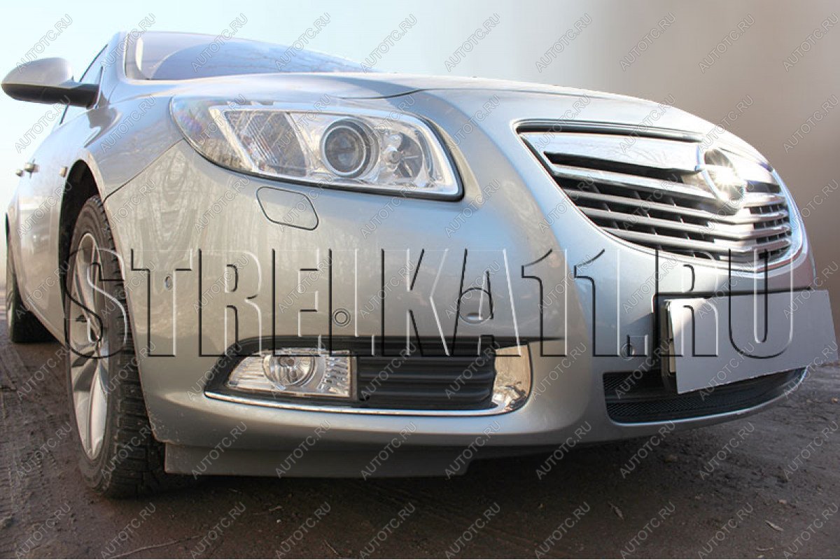 3 589 р. Защита радиатора Стрелка11 Стандарт  Opel Insignia ( A,  А) (2008-2013) дорестайлинг седан, дорестайлинг универсал, дорестайлинг, хэтчбэк (хром)  с доставкой в г. Санкт‑Петербург