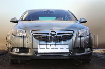 3 589 р. Защита радиатора Стрелка11 Стандарт  Opel Insignia ( A,  А) (2008-2013) дорестайлинг седан, дорестайлинг универсал, дорестайлинг, хэтчбэк (хром)  с доставкой в г. Санкт‑Петербург. Увеличить фотографию 2