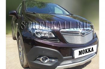 3 399 р. Защита радиатора (низ) Стрелка11 Стандарт  Opel Mokka (2012-2016)  дорестайлинг (хром)  с доставкой в г. Санкт‑Петербург. Увеличить фотографию 2