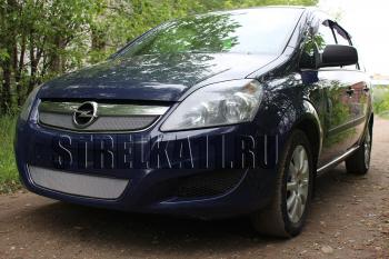 2 899 р. Защита радиатора (низ) Стрелка11 Стандарт  Opel Zafira  В (2007-2015) рестайлинг (черная)  с доставкой в г. Санкт‑Петербург. Увеличить фотографию 1