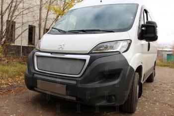 3 899 р. Защита радиатора (2 части) Стрелка11 Стандарт  CITROEN Jumpy (2013-2017), Fiat Ducato  290 (2014-2024), Peugeot Boxer  290 (2014-2024) (черная)  с доставкой в г. Санкт‑Петербург. Увеличить фотографию 6