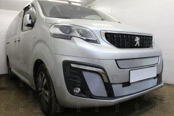 3 499 р. Защита радиатора (боковые) Стрелка11 Стандарт  Peugeot Traveller (2016-2024) (хром)  с доставкой в г. Санкт‑Петербург. Увеличить фотографию 1