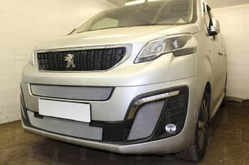 3 499 р. Защита радиатора (боковые) Стрелка11 Стандарт  Peugeot Traveller (2016-2024) (хром)  с доставкой в г. Санкт‑Петербург. Увеличить фотографию 2