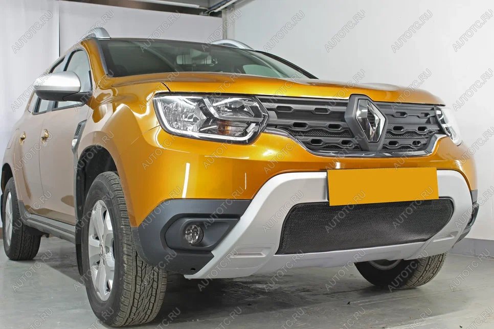 3 779 р. Защита радиатора (низ) Стрелка11 Стандарт Renault Duster HM (2020-2024) (черная)  с доставкой в г. Санкт‑Петербург