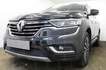 3 199 р. Защита радиатора Стрелка11 Стандарт  Renault Koleos  2 (2016-2024) (черная)  с доставкой в г. Санкт‑Петербург. Увеличить фотографию 2