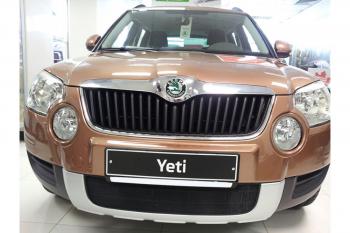 2 499 р. Защита радиатора Стрелка11 Стандарт  Skoda Yeti (2009-2013) (черная)  с доставкой в г. Санкт‑Петербург. Увеличить фотографию 2