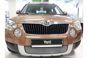 3 099 р. Защита радиатора Стрелка11 Стандарт  Skoda Yeti (2009-2013) (хром)  с доставкой в г. Санкт‑Петербург. Увеличить фотографию 2