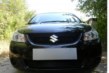 Защита радиатора Стрелка11 Стандарт Suzuki (Сузуки) SX4 (СХ4)  GYC21S (2006-2012) GYC21S дорестайлинг седан