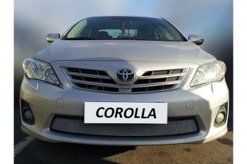 Защита радиатора Стрелка11 Стандарт Toyota (Тойота) Corolla (Королла) ( E140,  E150) (2009-2013) E140, E150 седан рестайлинг, седан рестайлинг