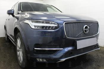 3 099 р. Защита радиатора (с парктроником) Стрелка11 Стандарт Volvo XC90 L дорестайлинг (2015-2019) (черная)  с доставкой в г. Санкт‑Петербург. Увеличить фотографию 2