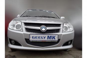 799 р. Зимняя заглушка решетки радиатора Стрелка11 Geely MK (2006-2015) (черная)  с доставкой в г. Санкт‑Петербург. Увеличить фотографию 2