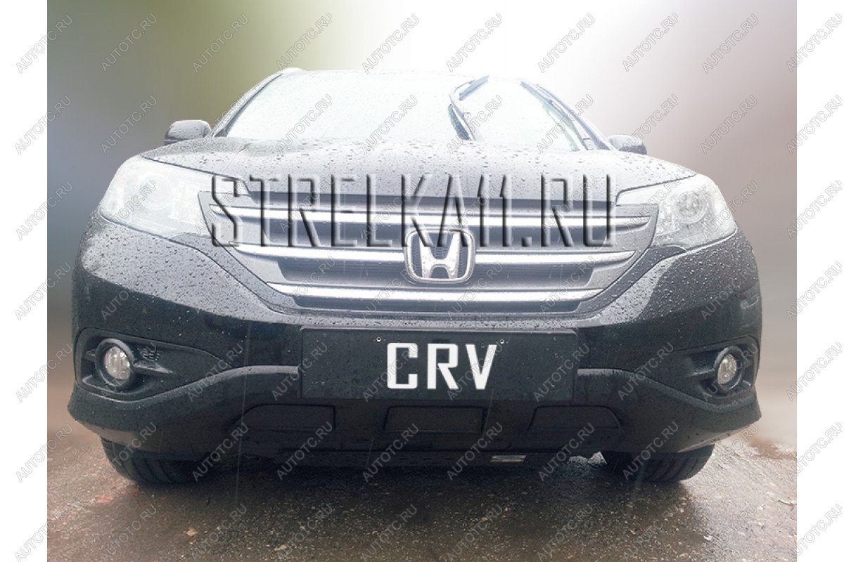 799 р. Зимняя заглушка решетки радиатора (V 2.4) Стрелка11  Honda CR-V  RM1,RM3,RM4 (2012-2015) дорестайлинг (черная)  с доставкой в г. Санкт‑Петербург