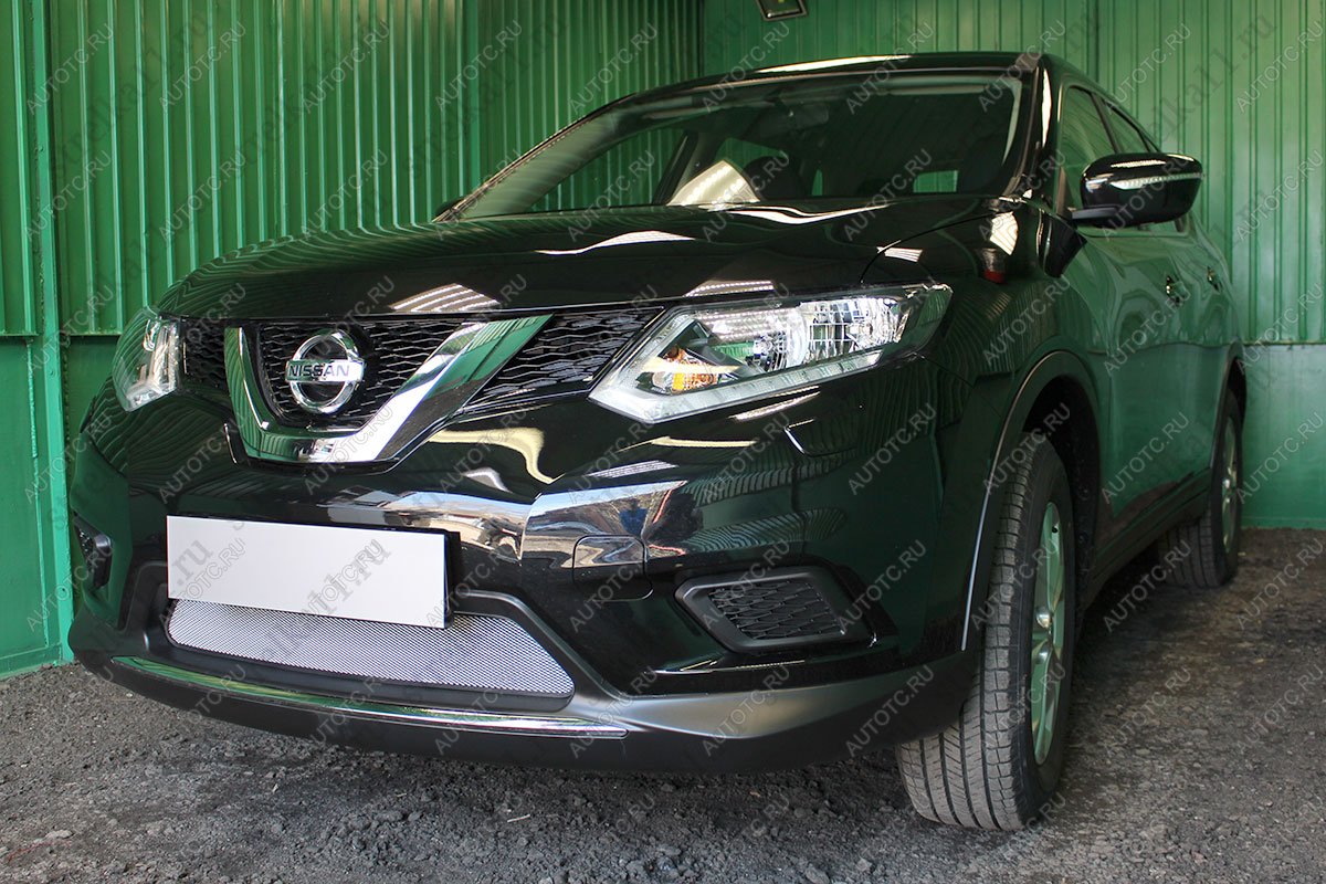 4 949 р. Защита радиатора PREMIUM  Nissan X-trail  3 T32 (2013-2018) дорестайлинг (хром)  с доставкой в г. Санкт‑Петербург