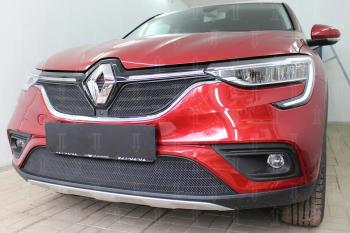 7 299 р.  Защита радиатора (верх, 2 части) Стрелка11 PREMIUM  Renault Arkana (2019-2024) (черная)  с доставкой в г. Санкт‑Петербург. Увеличить фотографию 3